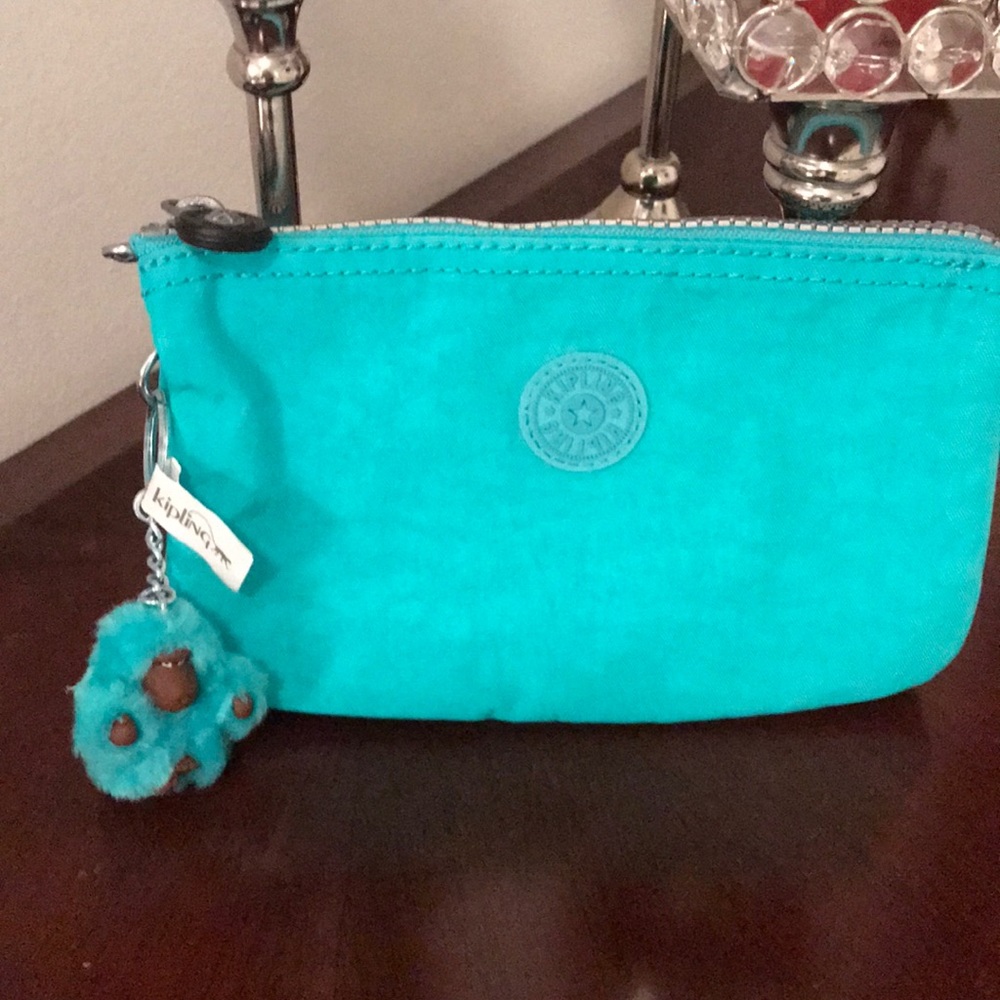 🎉NEVER USED KIPLING WALLET TURQUOISE 🎉